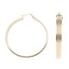 14ct Yellow Gold Greek Key Hoop Earrings