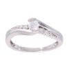 9ct White Gold 0.25ct Diamond Solitaire Shoulder Ring