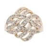 9ct Yellow Gold 0.50ct Diamond Lattice Crossover Ring