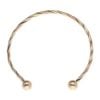 9ct Yellow, White and Rose Gold Twist Patterned Torque Bangle
