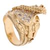 9ct Yellow Gold Cubic Zirconia Saddle Ring