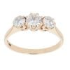 9ct Yellow Gold Three Stone Cubic Zirconia Ring