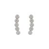 Sterling Silver Bezel Set Cubic Zirconia Drop Stud Earrings