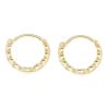 Silver Gold Plated Leaf Huggie Earrings