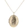 9ct Yellow Gold Patterned Locket Pendant And Chain 22"