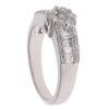 9ct White Gold 1.00ct Brilliant And Baguette Cut Diamond Cluster Ring