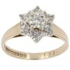 9ct Yellow Gold 0.10ct Diamond Cluster Ring