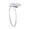 9ct White Gold Diamond Heart Ring