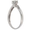 9ct White Gold 0.33ct Brilliant Cut Diamond Twist Solitaire Ring