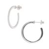 Silver Cubic Zirconia Hoop Earrings by Icesia
