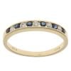 18ct Yellow Gold 0.10ct Diamond and Sapphire Eternity Ring