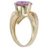 14ct Yellow Gold Amethyst And Cubic Zirconia Fancy Ring