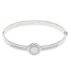 9ct White Gold 0.60ct Diamond Hinged Bangle