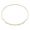 9ct Yellow Gold Cubic Zirconia and Blue Gemstone Bangle