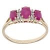 9ct Yellow Gold 0.06ct Diamond and Ruby Dress Ring