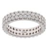 18ct White Gold 1.35ct Brilliant Cut Diamond Two Row Full Eternity Ring