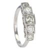 Platinum Diamond Deco Stepped Ring