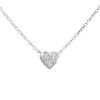 18ct White Gold 0.25ct Diamond Heart Pendant 18"