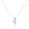 9ct White Gold 0.10ct Diamond Fancy Pendant And Chain 18"