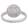 18ct White Gold 0.48ct Brilliant Cut Diamond Cluster Ring