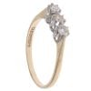 9ct Yellow Gold 0.33ct Brilliant Cut Diamond Trilogy Ring