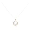9ct Yellow And White Gold 0.02ct Diamond Vine Pendant And Chain 18"