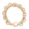 9ct Yellow Gold Patterned And Plain Belcher Bracelet 9"