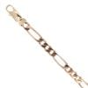 9ct Yellow Gold Figaro Bracelet 9"