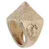 9ct Yellow Gold Textured Pyramid Ring