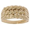 9ct Yellow Gold Three Row Keeper Ring