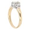 18ct Yellow Gold 0.95ct Emerald And Brilliant Cut Diamond Trilogy Ring