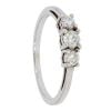 9ct White Gold 0.41cts Diamond Trilogy Ring by Anya Belle