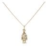 9ct Yellow Gold Multi Gem Clown Pendant and Anchor Chain 28"