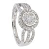 9ct White Gold Diamond Cluster Ring by Anya Belle