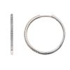 Silver Cubic Zirconia Hoop Earrings by Icesia
