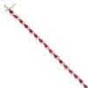 9ct Yellow Gold Created Ruby and Diamond Bracelet 7"