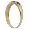 18ct Yellow Gold 0.15ct Diamond and Ruby Half Eternity Ring