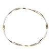 9ct Yellow and White Gold Hinged Twisted Bangle