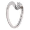 18ct White Gold 0.25ct Brilliant Cut Diamond Solitaire Twist Ring
