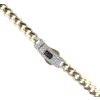 14ct Yellow Gold Monaco Curb Classic Cubic Zirconia Pave Lock Chain 18"