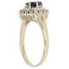 9ct Yellow Gold 0.06ct Diamond and Sapphire Cluster Ring
