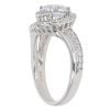 9ct White Gold Cubic Zirconia Twist Ring