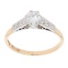 18ct Yellow Gold And Platinum 0.50ct Brilliant Cut Diamond Solitaire Ring