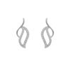 Sterling Silver Open Flame Cubic Zirconia Stud Earrings