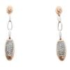 Chimento 18ct White and Rose Gold 1.00ct Diamond Drop Earrings
