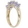 9ct Yellow Gold Tanzanite Cluster Ring