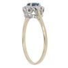 9ct Yellow Gold 0.04ct Diamond And Sapphire Cluster Ring