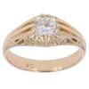 9ct Yellow Gold Cubic Zirconia Patterned Signet Ring