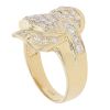 18ct Yellow Gold Cubic Zirconia Flower Ring