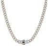 14ct Yellow Gold Monaco Curb Classic Full Cubic Zirconia Pave Lock Chain 20"